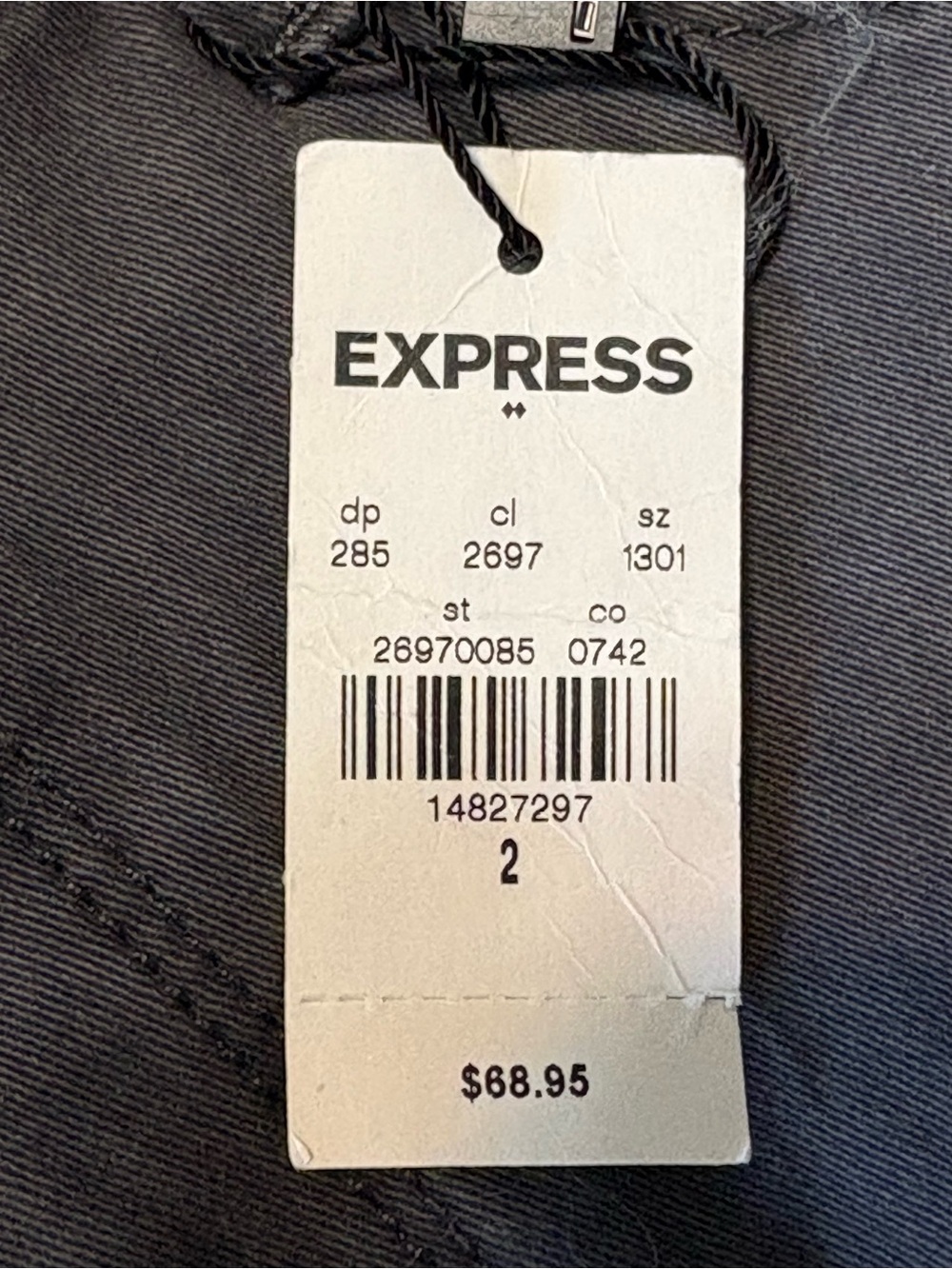 Express Gray Mid-Rise Legging Jeans - Size 2 - Picture 5 of 5